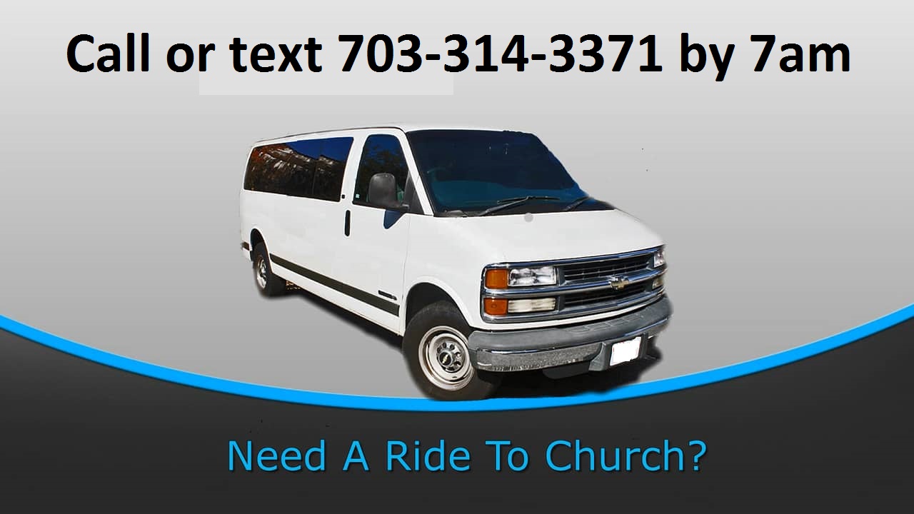 NEED A RIDE TO CHURCH